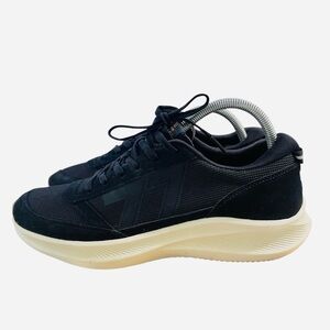 Le Tigre Womens Loughlin Sneakers Size 9.5 Black Cushioned Leather & Textile